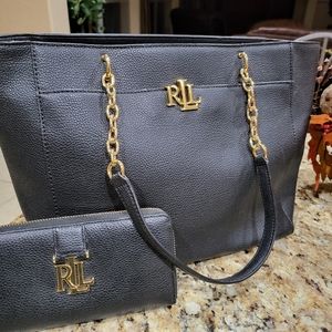 Ralph Lauren tote and matching wallet